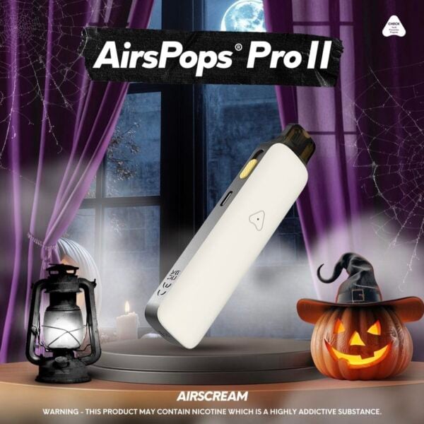 AIRSCREAM AirsPops Pro II氣泡二代小煙主機｜1000mAh電池｜可調瓦數與氣流｜Type-C快充電子煙設備
