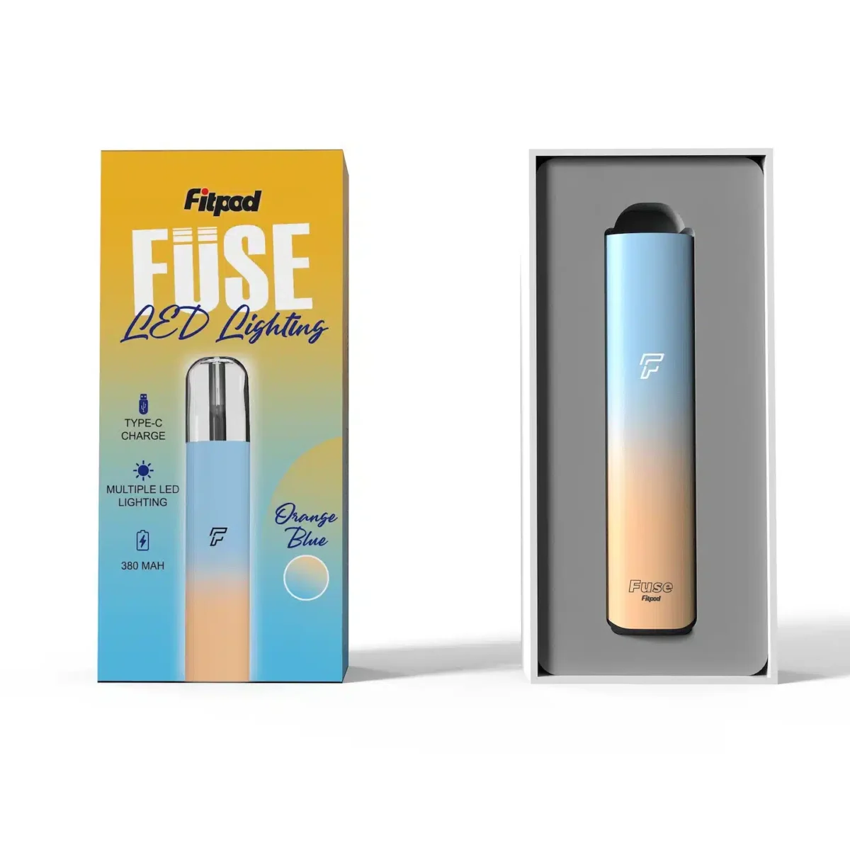 Fitpod Fuse主機支援RELX四五代｜380mAh電池Type-C快充電子煙設備