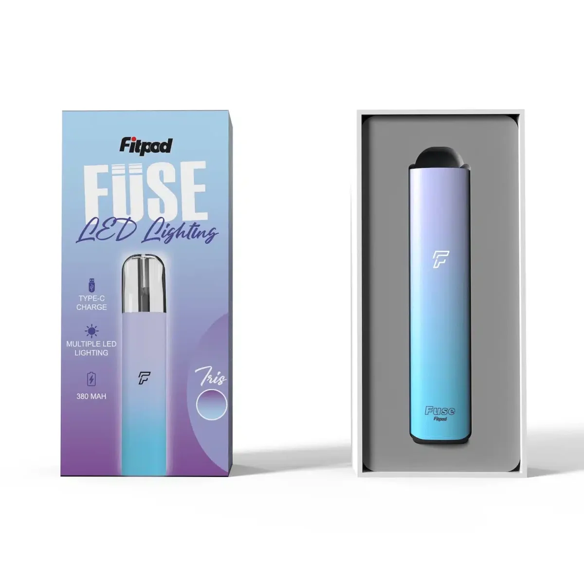Fitpod Fuse主機支援RELX四五代｜380mAh電池Type-C快充電子煙設備