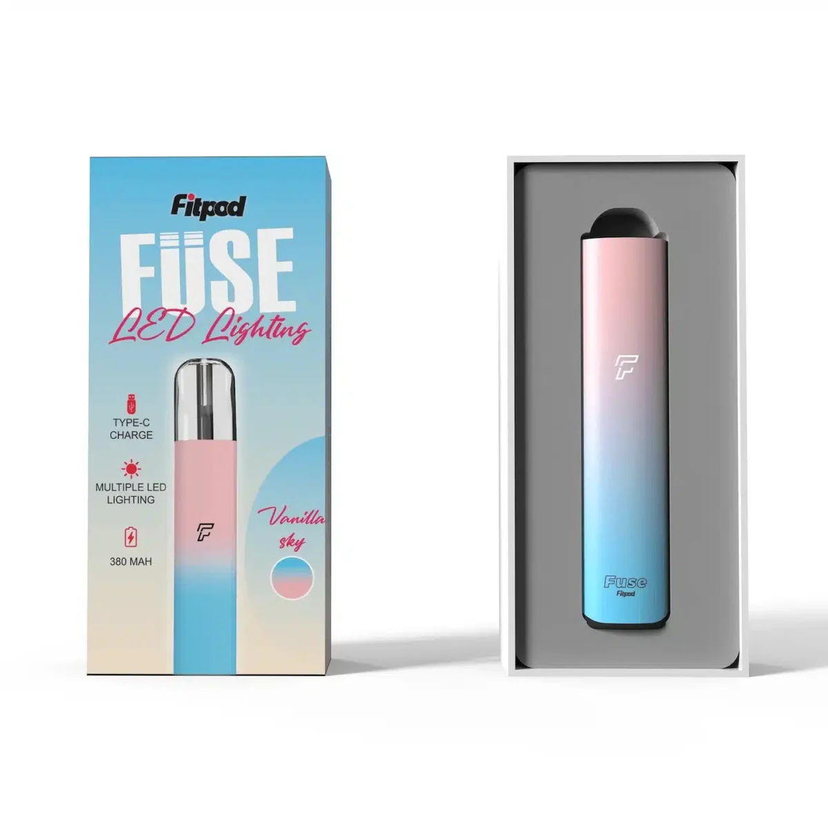 Fitpod Fuse主機支援RELX四五代｜380mAh電池Type-C快充電子煙設備