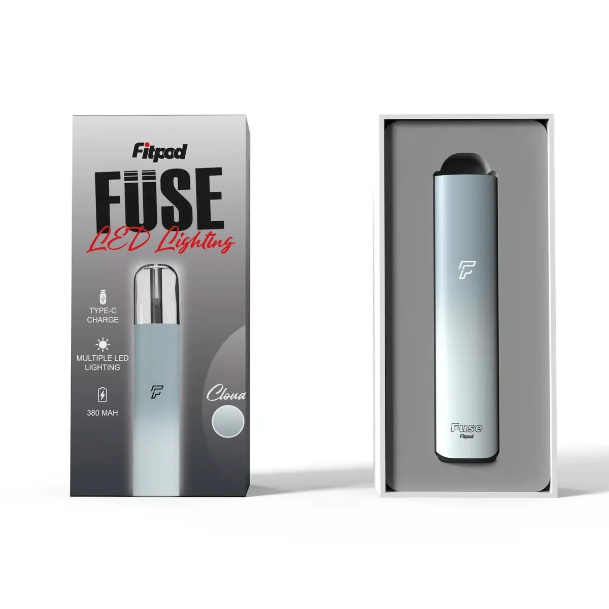Fitpod Fuse主機支援RELX四五代｜380mAh電池Type-C快充電子煙設備