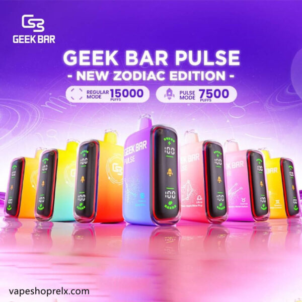 GEEK BAR PULSE 小火箭15000 Puffs 拋棄式電子煙 一次性霧化棒/可充電/側面LED現顯示/多種模式調節