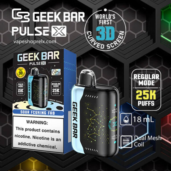 GEEK BAR PULSE X 25000 Puffs 星空一次性拋棄式電子煙/超大容量/可充電/全球爆款