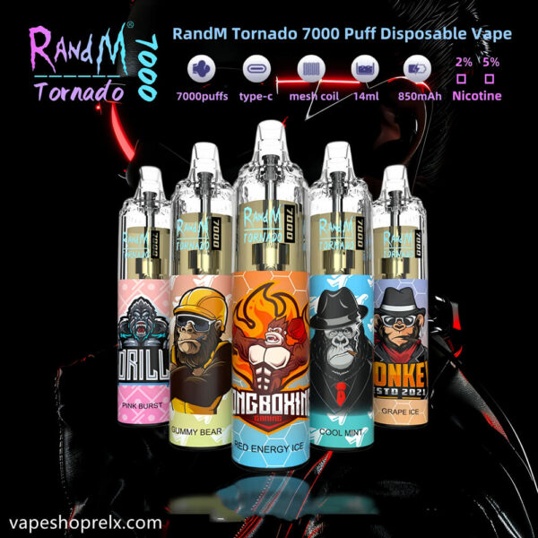 RandM 龍捲風7000 Puffs 一次性電子煙/拋棄式電子煙/歐美爆款