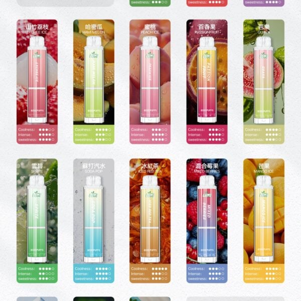 LIMI 8000口發光大容量拋棄式一次性電子煙（可充電）🔥台灣現貨🔥